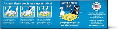 JONNY CAT Heavy Duty Litter Box Liners, Jumbo, 5ct